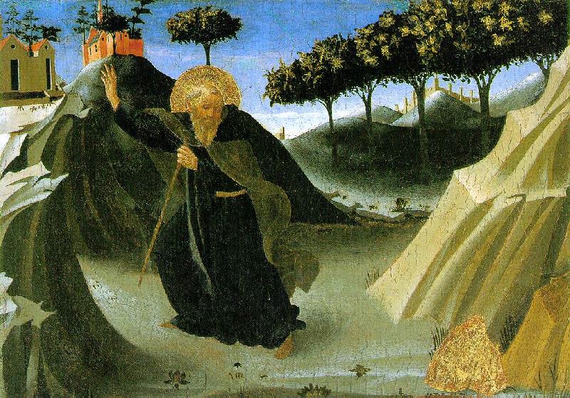 ANGELICO  Fra Saint Anthony the Abbot Tempted by a Lump of Gold China oil painting art